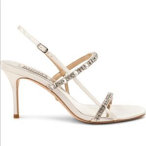 Zane soft white Badgley Mischka wedding shoes